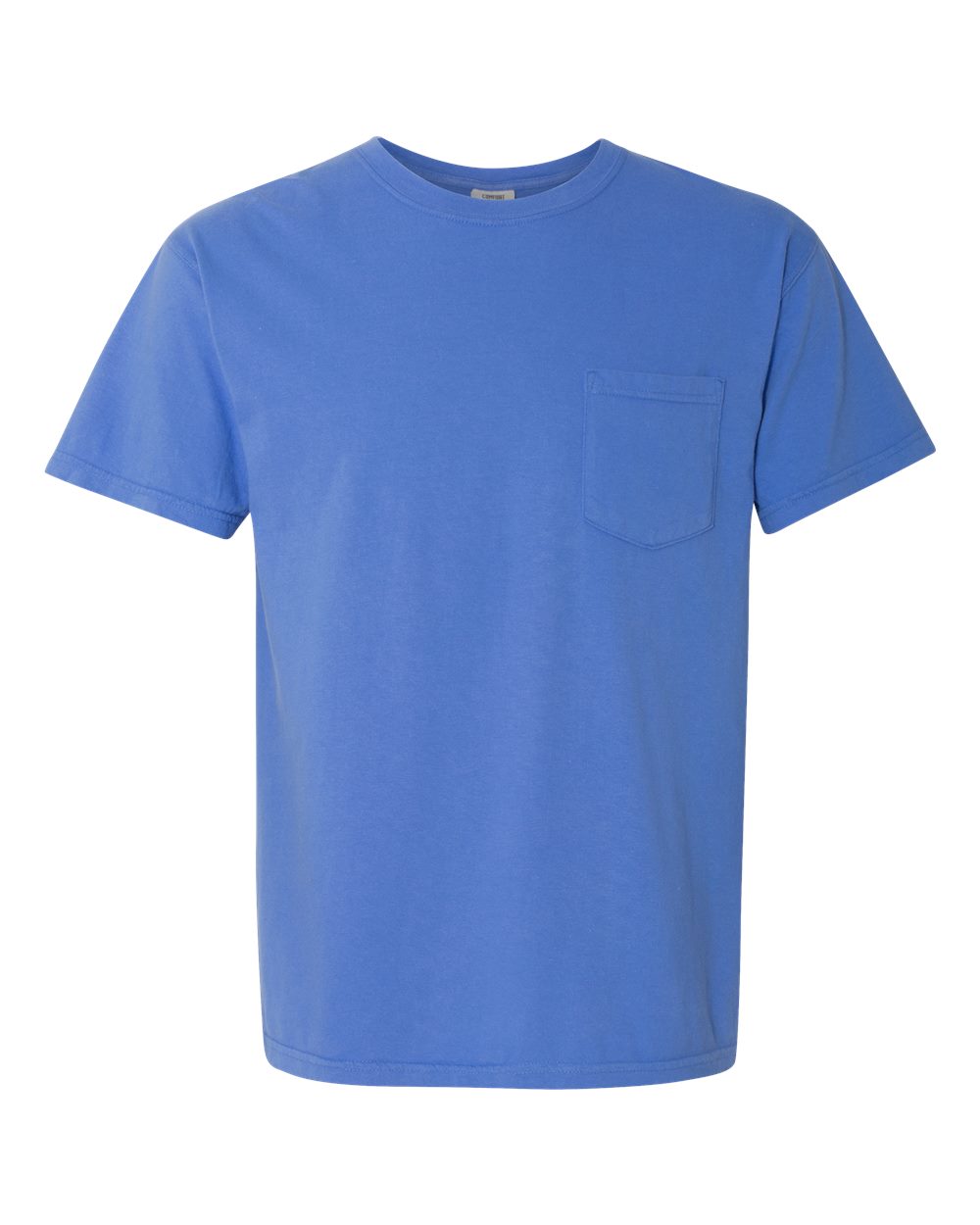 Garment-Dyed Heavyweight Pocket T-Shirt - Front - B08508943 - Mystic Blue