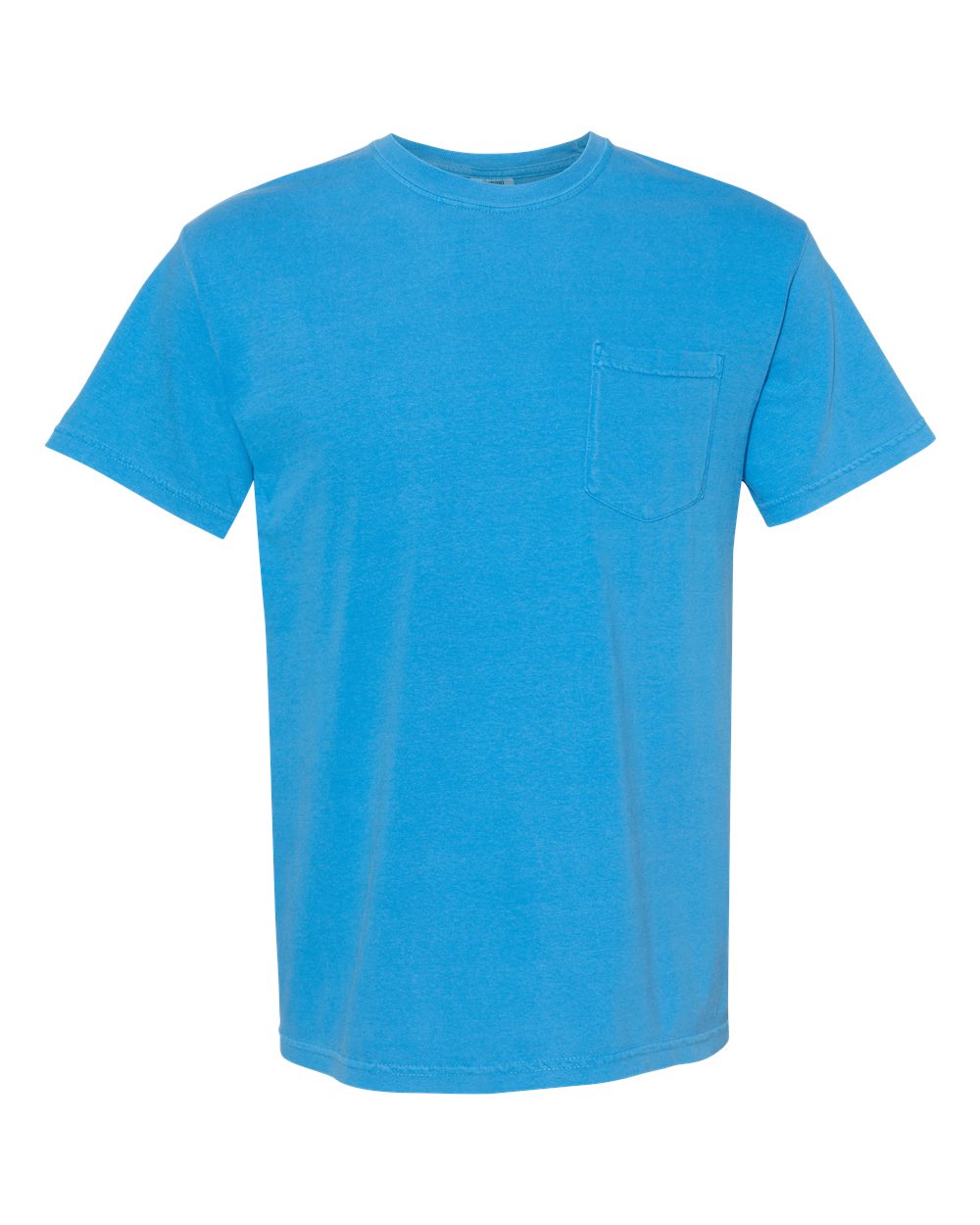 Garment-Dyed Heavyweight Pocket T-Shirt - Front - B08508973 - Royal Caribe