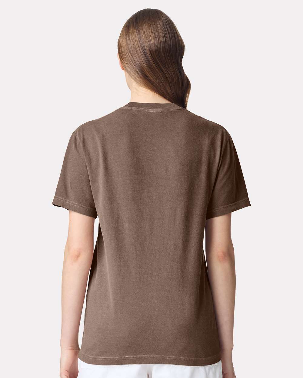 Garment-Dyed Heavyweight Pocket T-Shirt - OnModelBack - B08508033 - Espresso