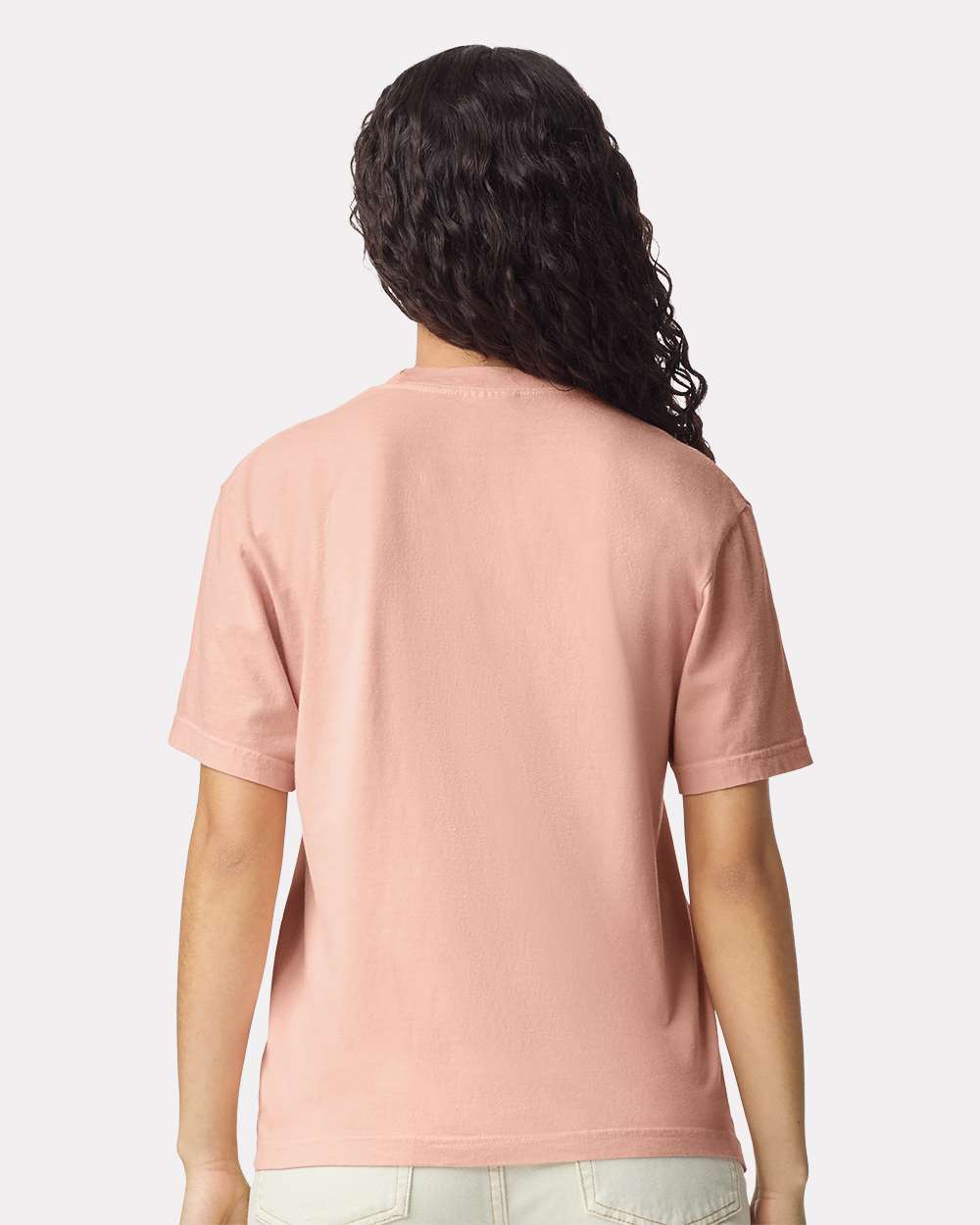 Garment-Dyed Heavyweight Pocket T-Shirt - OnModelBack - B08508783 - Peachy