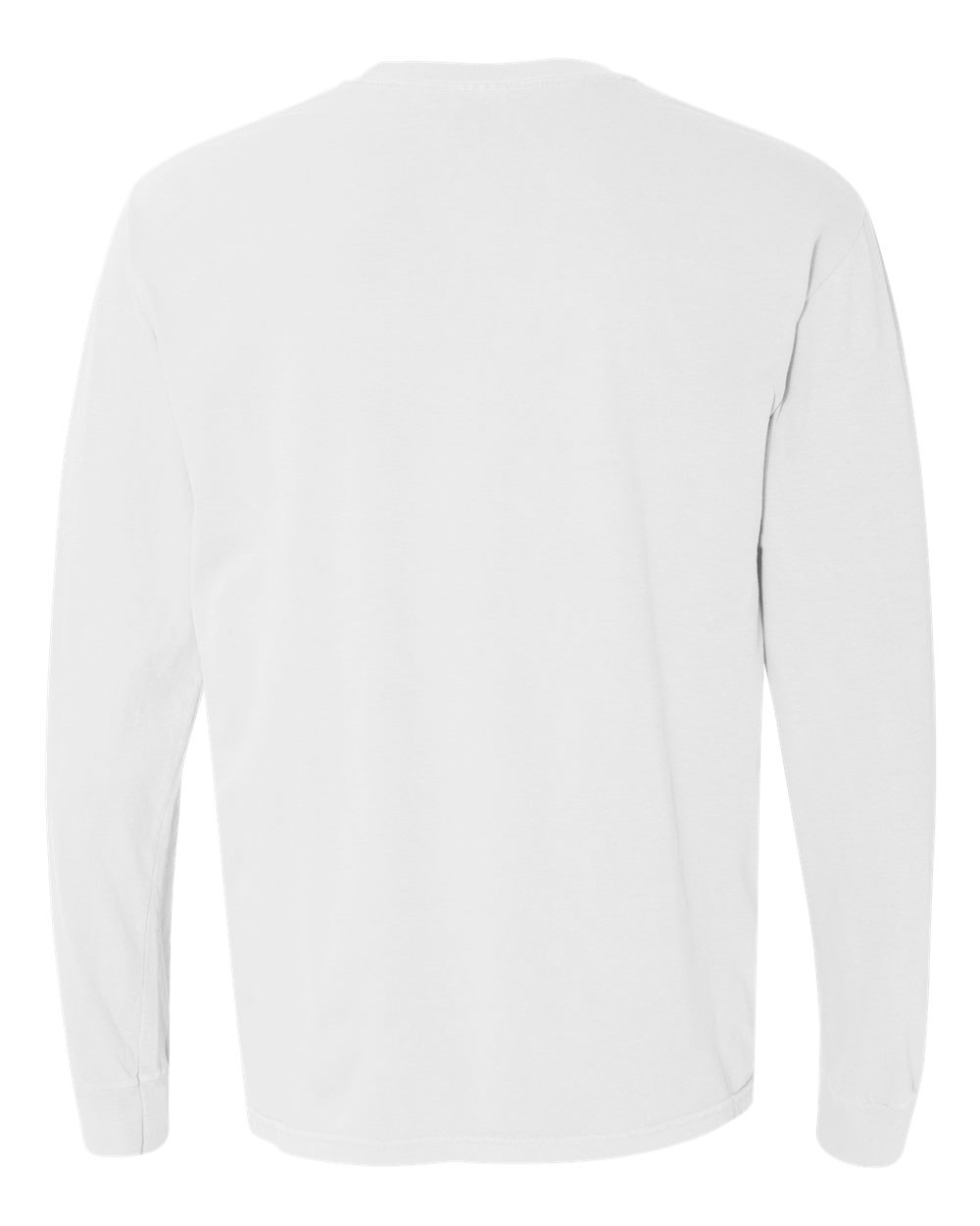 Garment-Dyed Heavyweight Long Sleeve T-Shirt - Back - B08108003 - White