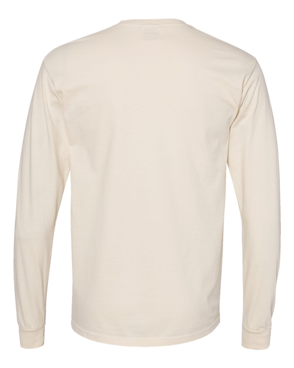 Garment-Dyed Heavyweight Long Sleeve T-Shirt - Back - B08108243 - Ivory