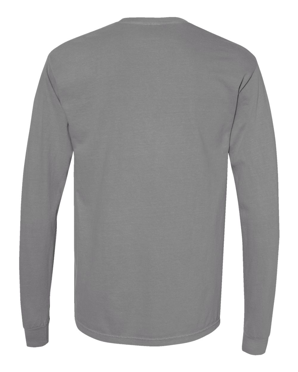 Garment-Dyed Heavyweight Long Sleeve T-Shirt - Back - B08108353 - Grey