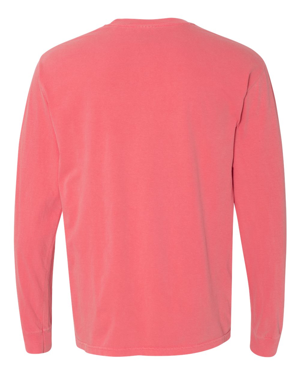 Garment-Dyed Heavyweight Long Sleeve T-Shirt - Back - B08108463 - Watermelon
