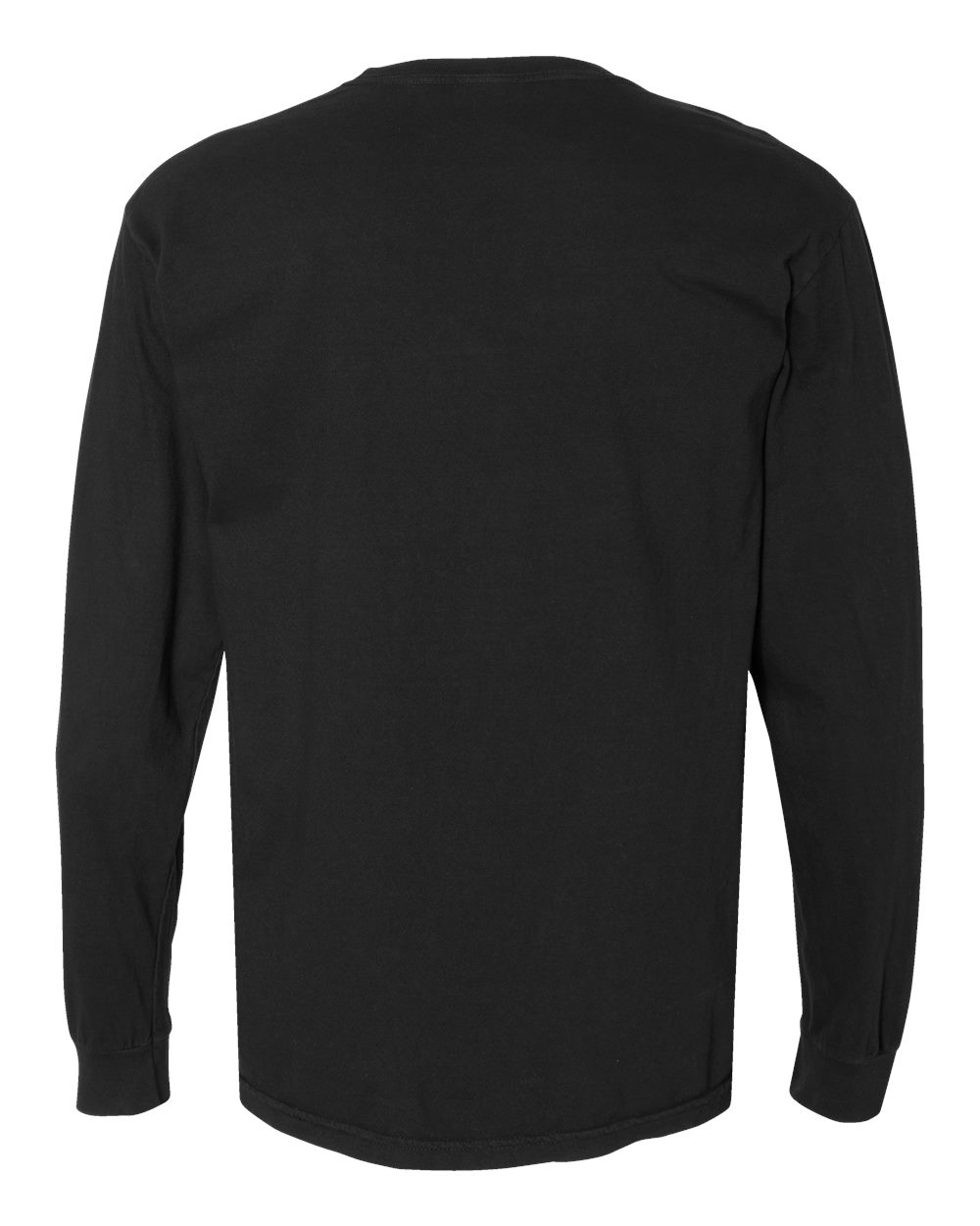 Garment-Dyed Heavyweight Long Sleeve T-Shirt - Back - B08108503 - Black