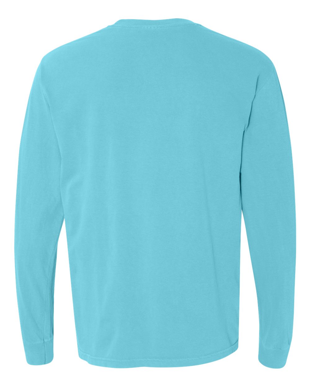 Garment-Dyed Heavyweight Long Sleeve T-Shirt - Back - B08108633 - Lagoon