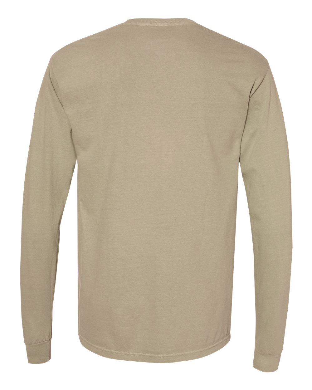 Garment-Dyed Heavyweight Long Sleeve T-Shirt - Back - B08108773 - Khaki