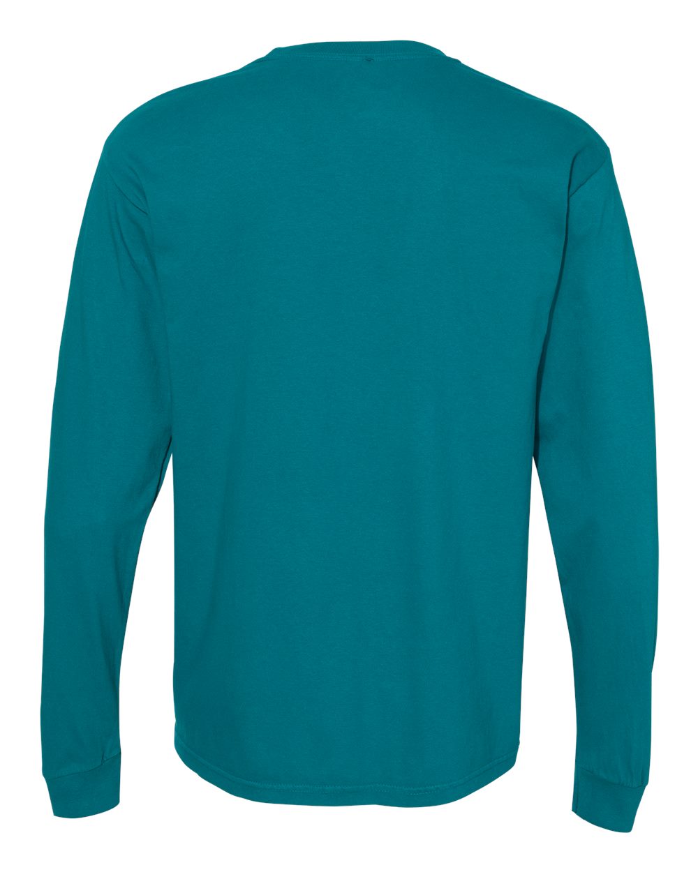 Garment-Dyed Heavyweight Long Sleeve T-Shirt - Back - B08108793 - Topaz Blue