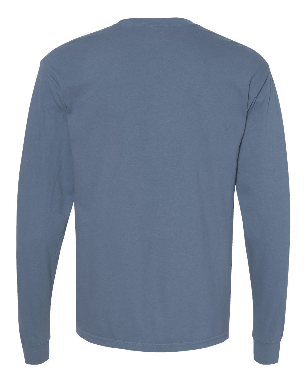 Garment-Dyed Heavyweight Long Sleeve T-Shirt - Back - B08108983 - Blue Jean