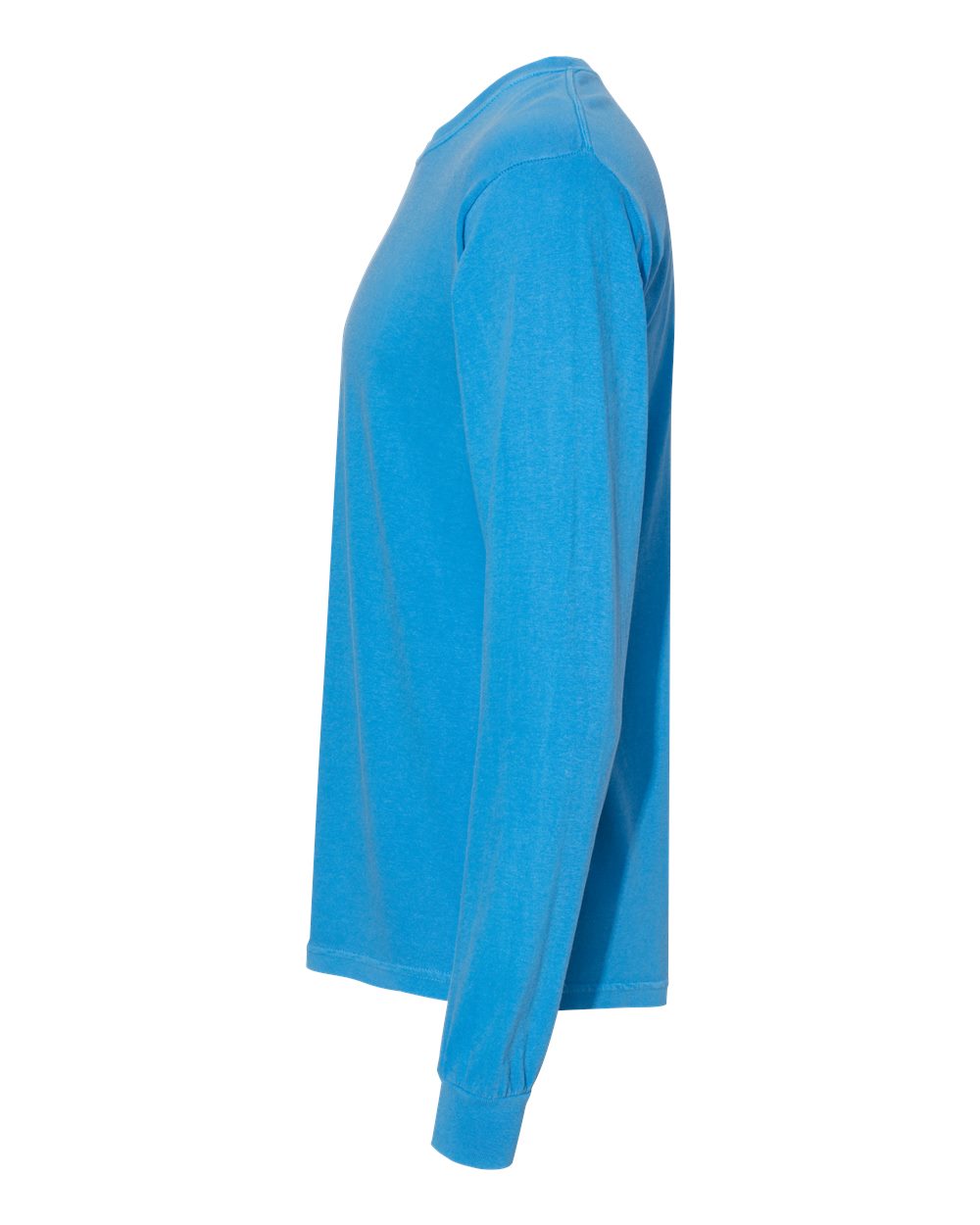 Garment-Dyed Heavyweight Long Sleeve T-Shirt - DirectSide - B08108973 - Royal Caribe