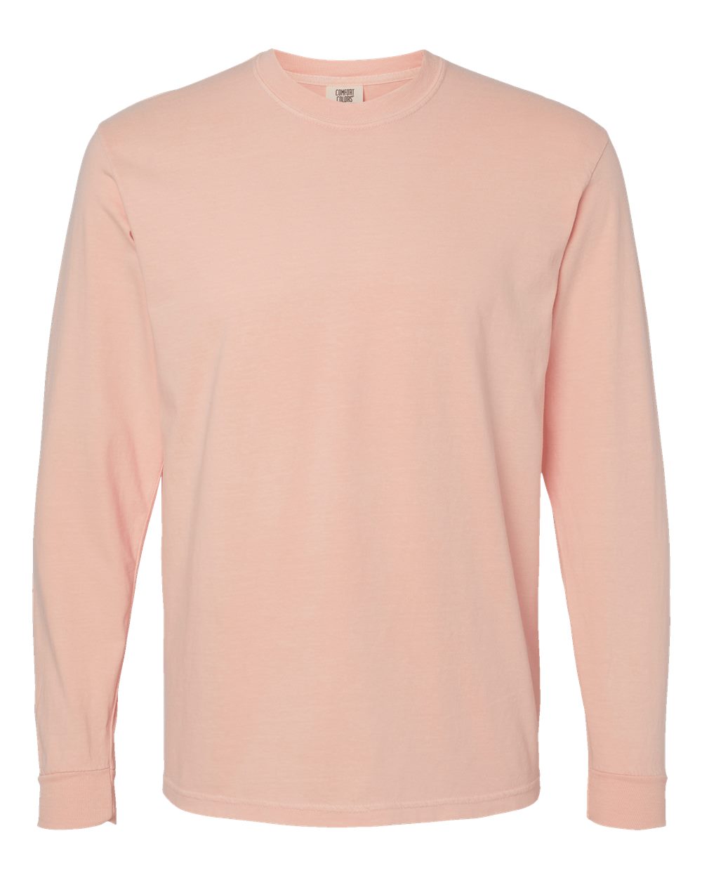 Garment-Dyed Heavyweight Long Sleeve T-Shirt - Front - B08108073 - Peachy