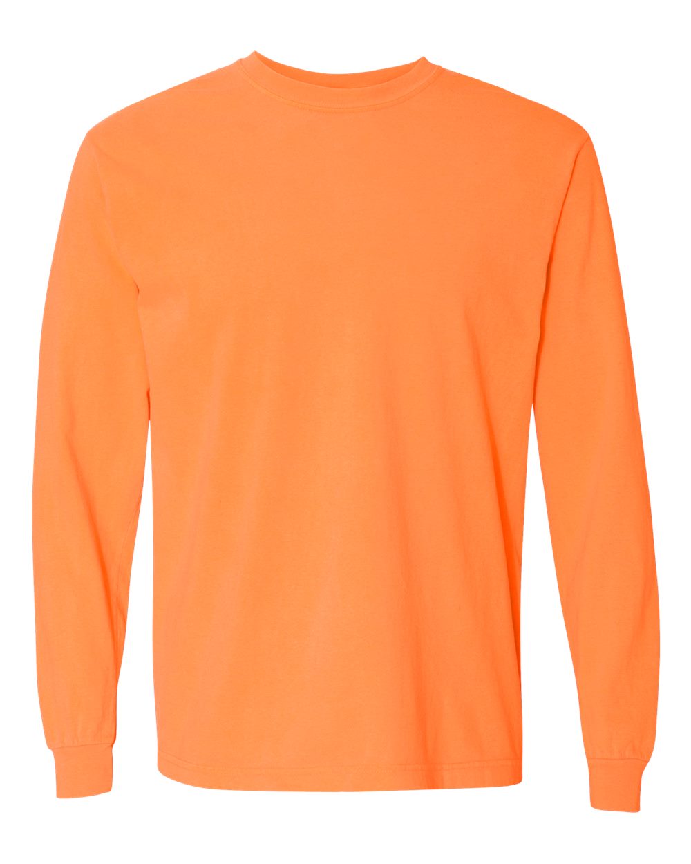 Garment-Dyed Heavyweight Long Sleeve T-Shirt - Front - B08108333 - Melon