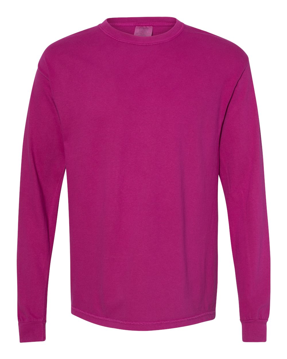 Garment-Dyed Heavyweight Long Sleeve T-Shirt - Front - B08108398 - Boysenberry