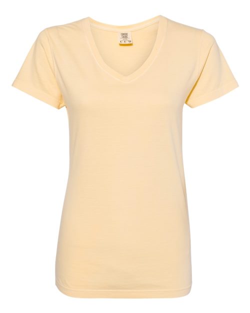 Garment-Dyed Women’s Midweight V-Neck T-Shirt - styleImage