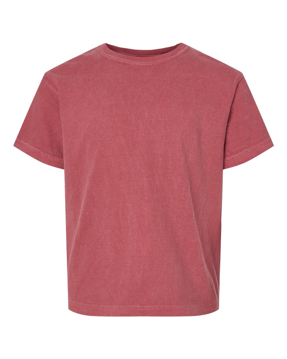 Youth Garment-Dyed Heavyweight T-Shirt - Front - B31608221 - Crimson