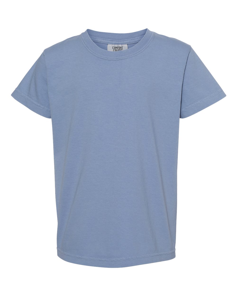 Youth Garment-Dyed Heavyweight T-Shirt - Front - B31608262 - Washed Denim