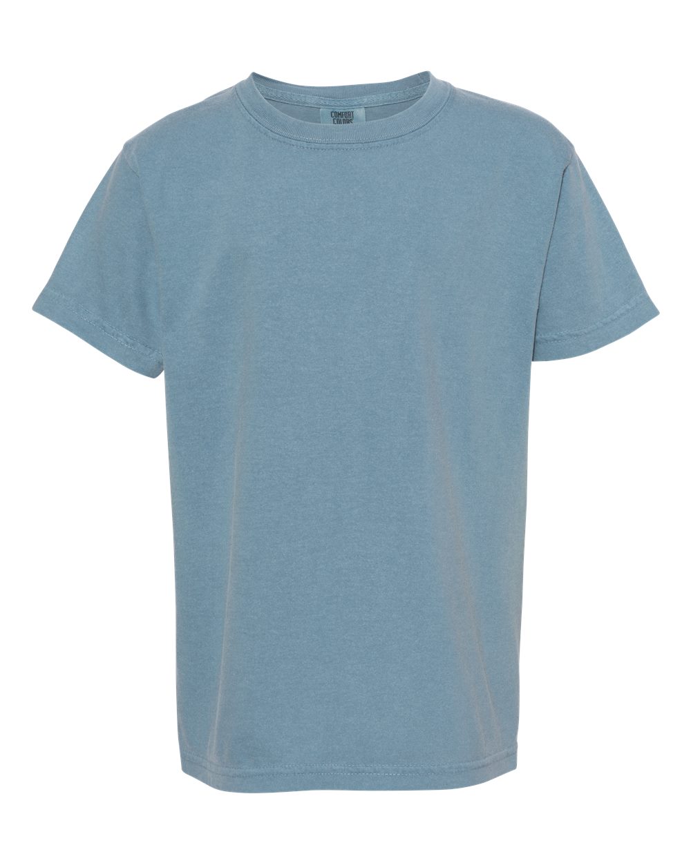 Youth Garment-Dyed Heavyweight T-Shirt - Front - B31608372 - Ice Blue
