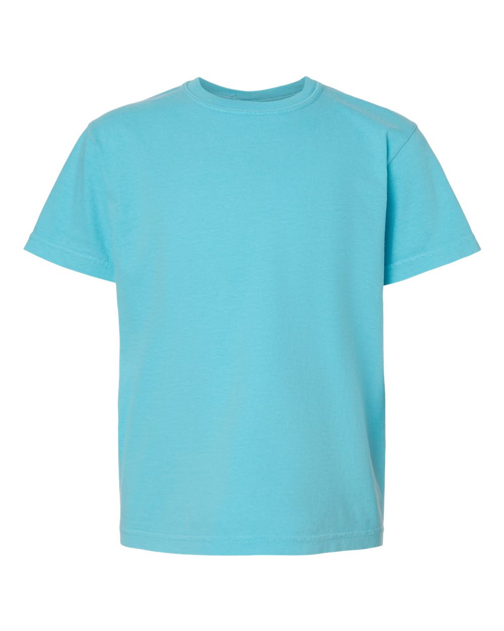Youth Garment-Dyed Heavyweight T-Shirt - Front - B31608631 - Lagoon