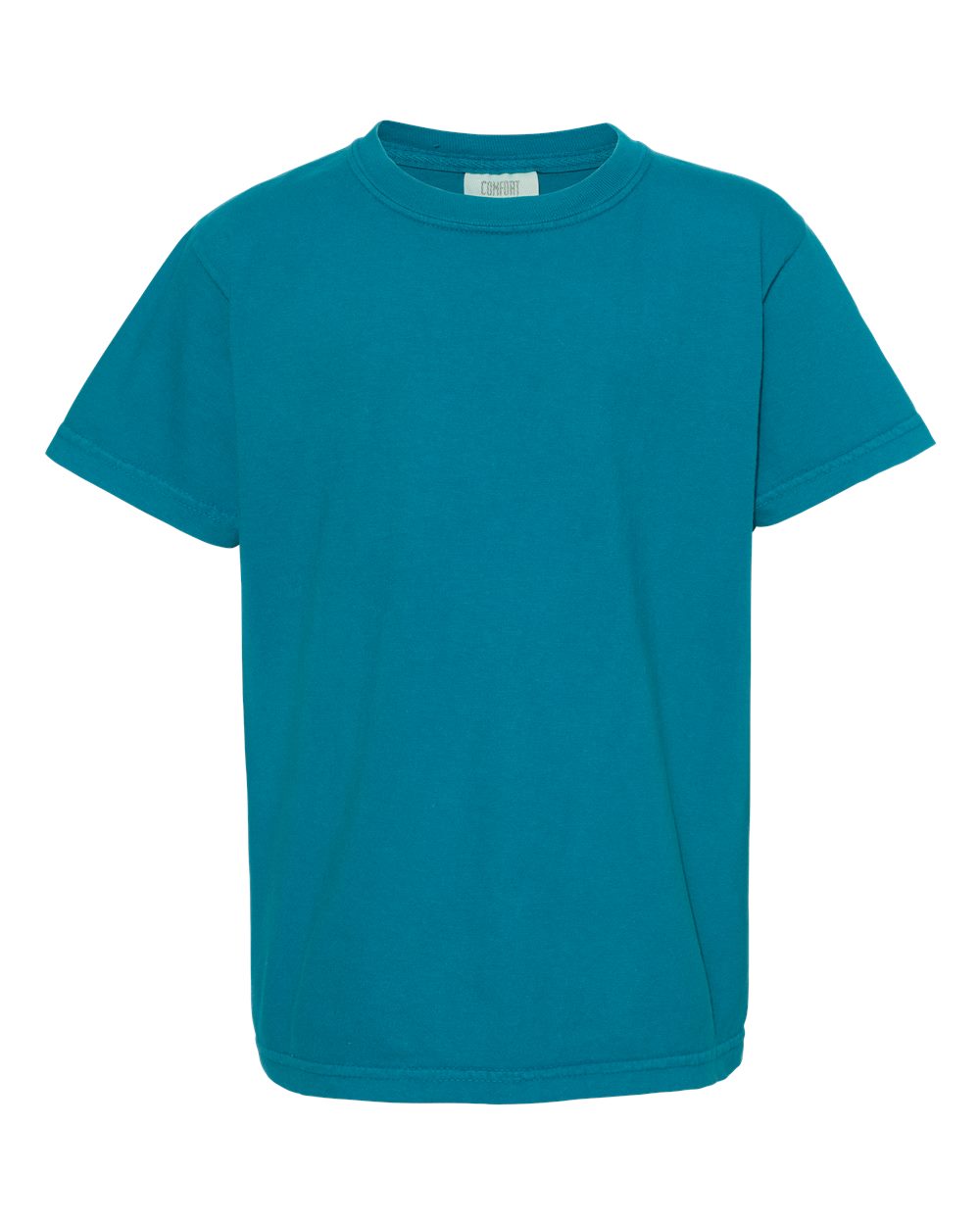 Youth Garment-Dyed Heavyweight T-Shirt - Front - B31608802 - Topaz Blue