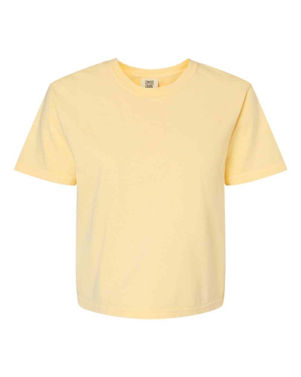 Women's Heavyweight Boxy T-Shirt - Front - B18008413 - Butter