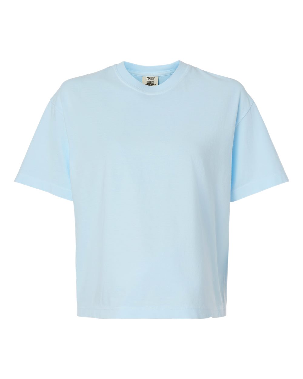 Women's Heavyweight Boxy T-Shirt - Front - B18008683 - Chambray