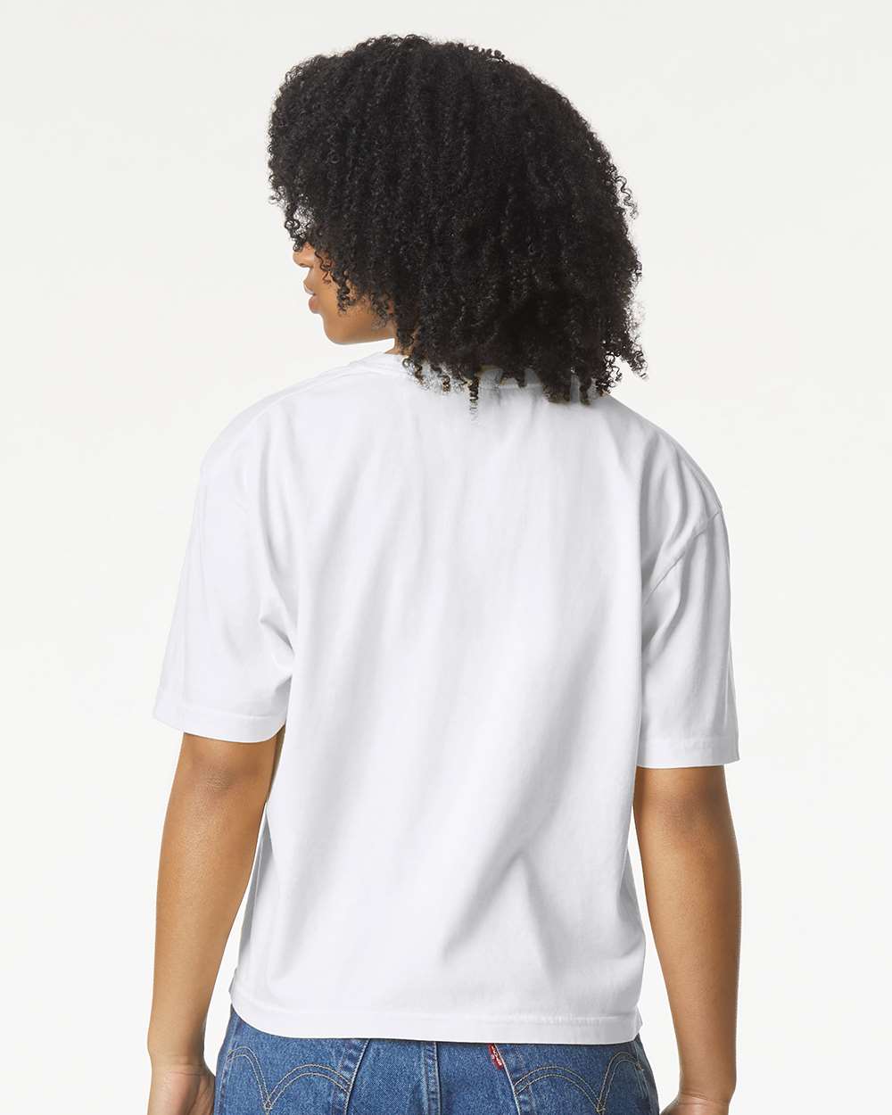 Women's Heavyweight Boxy T-Shirt - OnModelBack - B18008003 - White