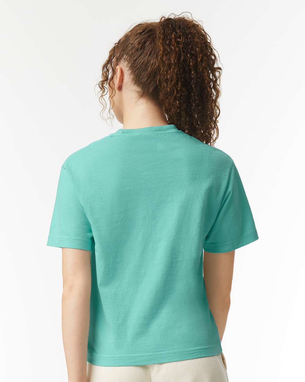 Women's Heavyweight Boxy T-Shirt - OnModelBack - B18008473 - Chalky Mint
