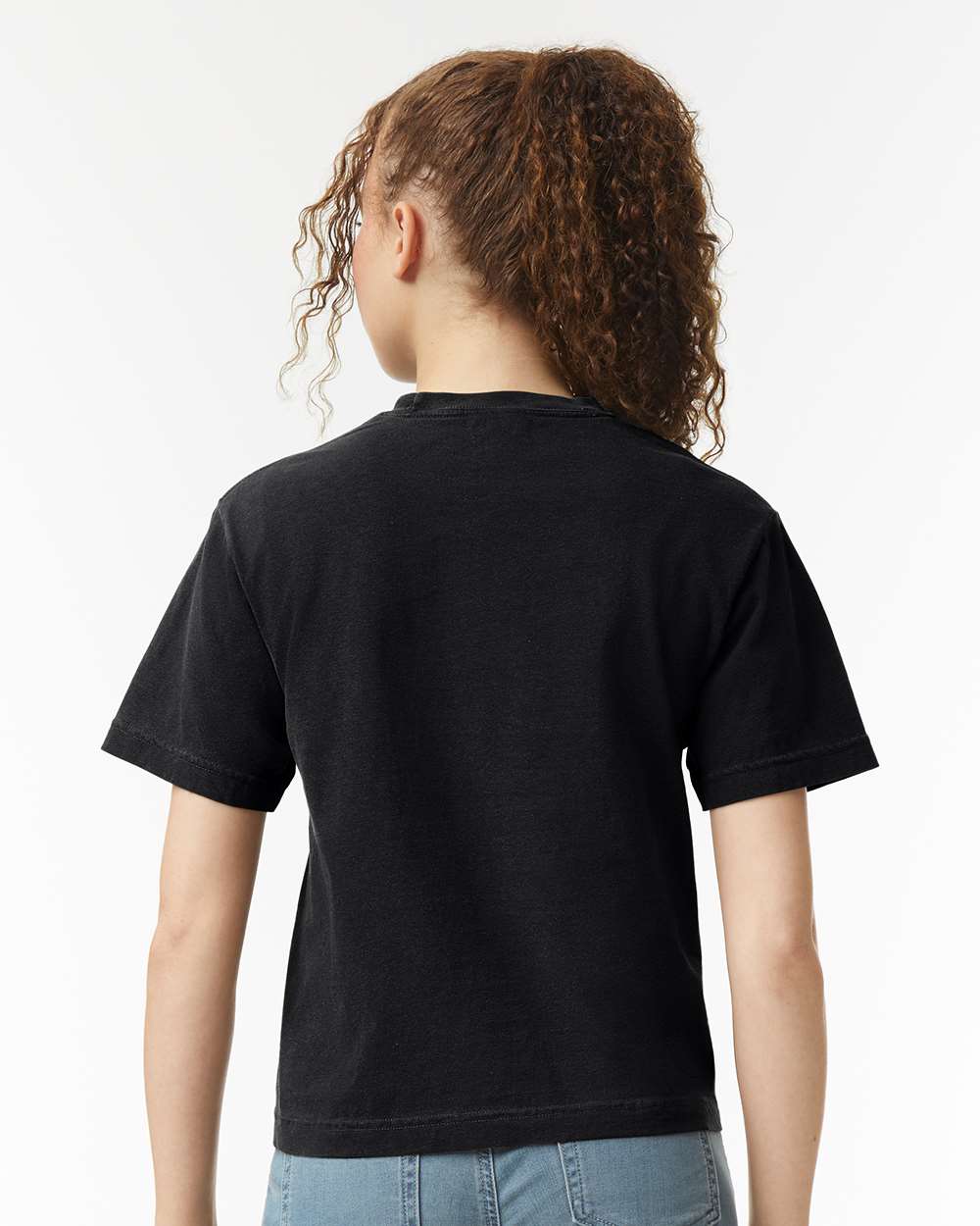 Women's Heavyweight Boxy T-Shirt - OnModelBack - B18008503 - Black