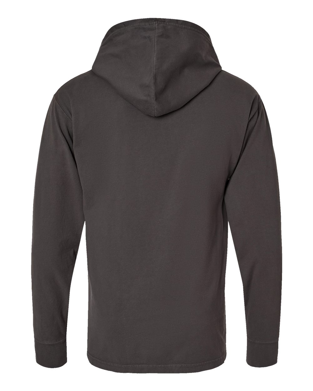 Unisex Garment-Dyed Jersey Hooded Long Sleeve T-Shirt - Back - B04700093 - New Railroad Grey