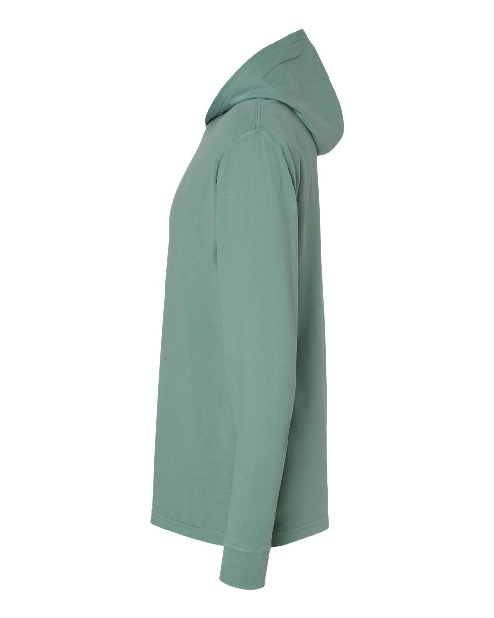 Unisex Garment-Dyed Jersey Hooded Long Sleeve T-Shirt - DirectSide - B04700543 - Cypress Green