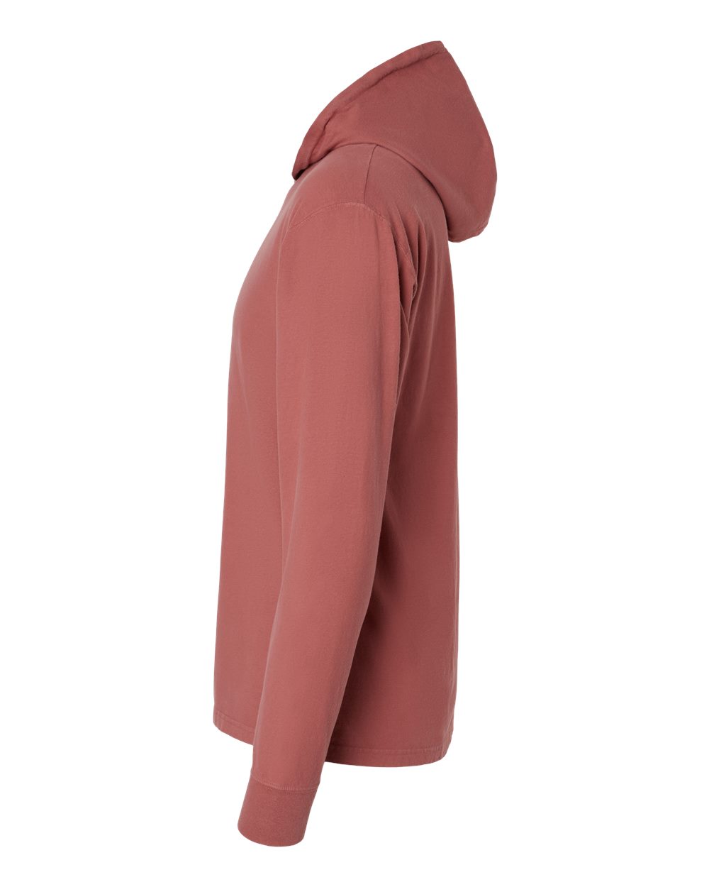 Unisex Garment-Dyed Jersey Hooded Long Sleeve T-Shirt - DirectSide - B04700713 - Nantucket Red