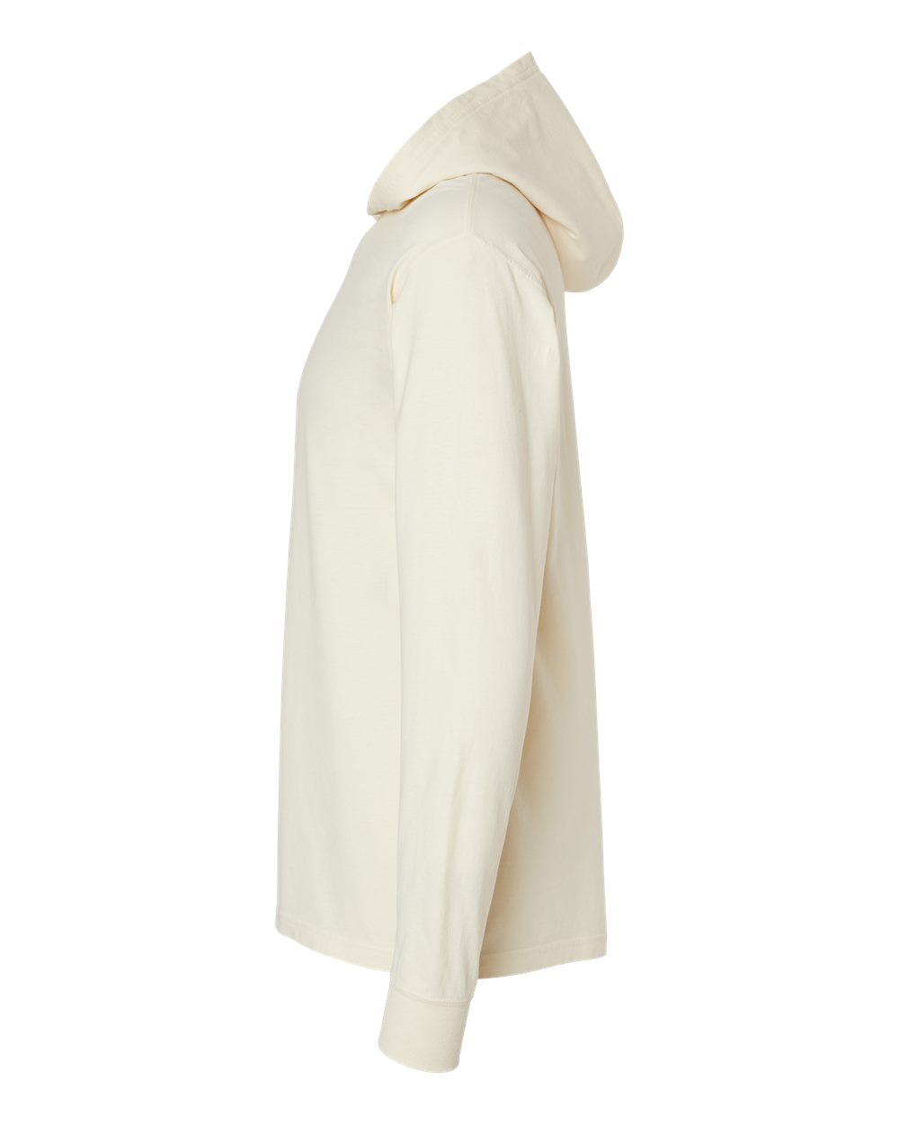 Unisex Garment-Dyed Jersey Hooded Long Sleeve T-Shirt - DirectSide - B04700763 - Parchment