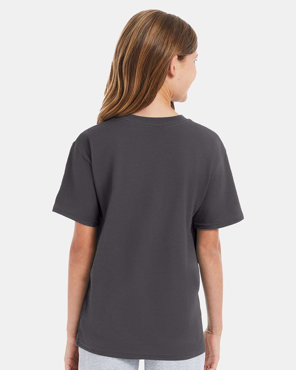 Youth Perfect-T T-Shirt - OnModelBack - B00400092 - Smoke Grey