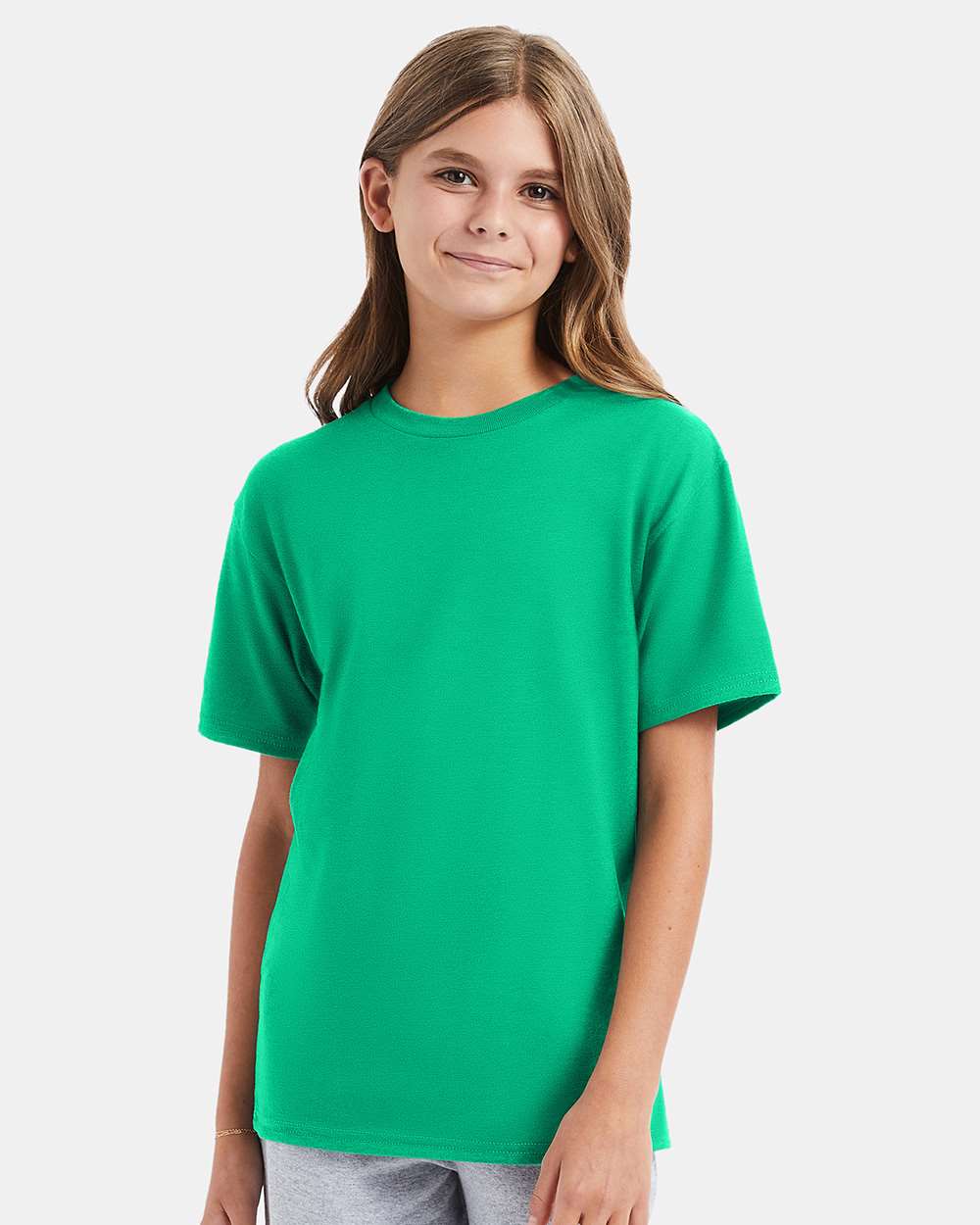 Youth Perfect-T T-Shirt - OnModelFront - B00400602 - Kelly Green
