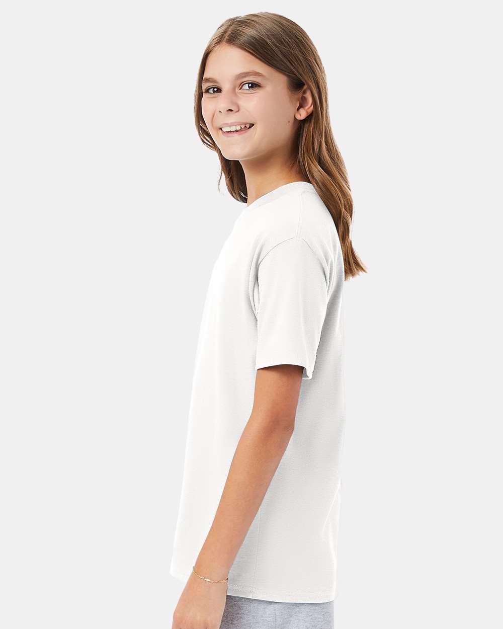Youth Perfect-T T-Shirt - OnModelSide - B00400002 - White
