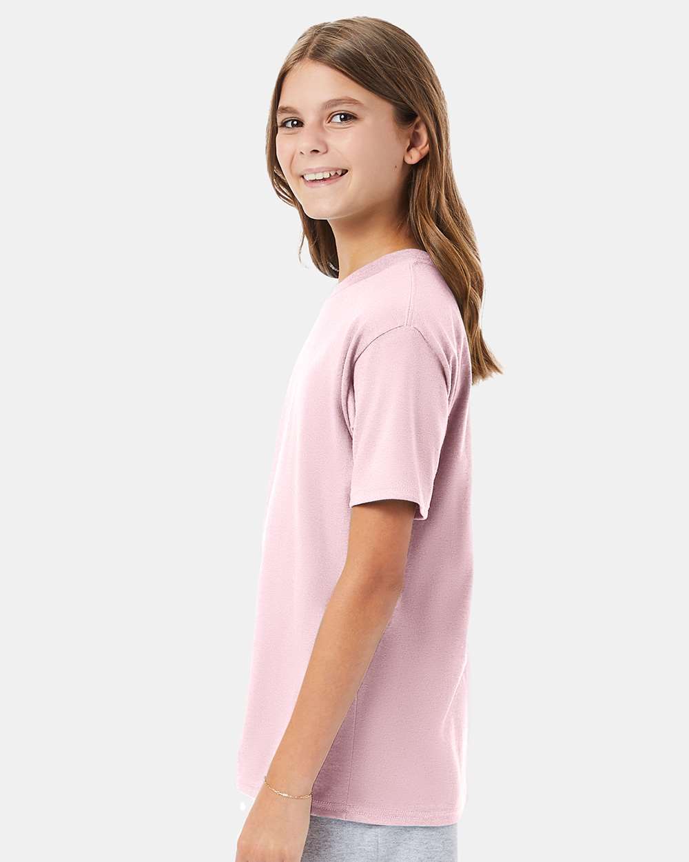 Youth Perfect-T T-Shirt - OnModelSide - B00400302 - Pale Pink
