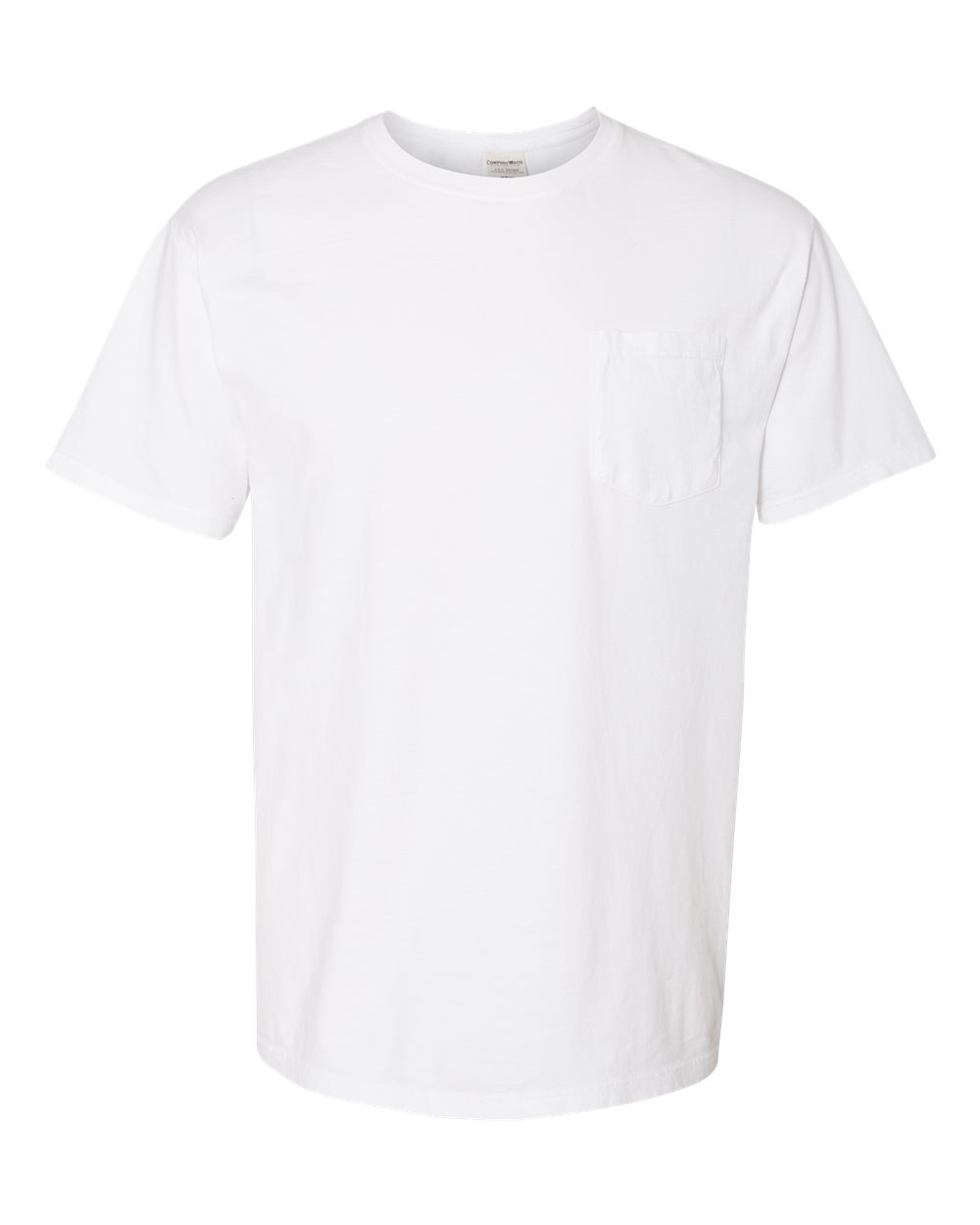 Unisex Garment-Dyed Pocket T-Shirt - Front - B35200003 - White