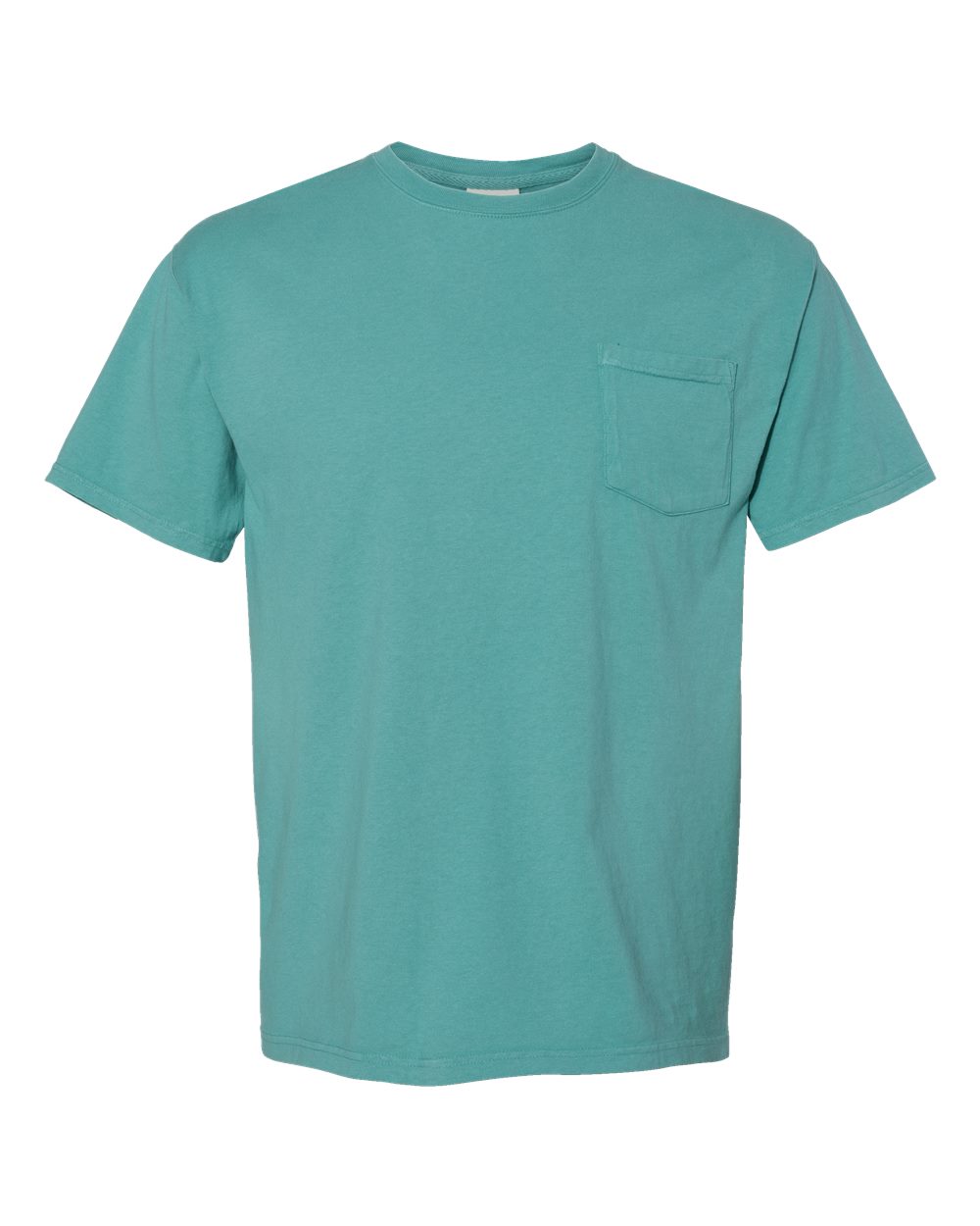 Unisex Garment-Dyed Pocket T-Shirt - Front - B35200113 - Spanish Moss