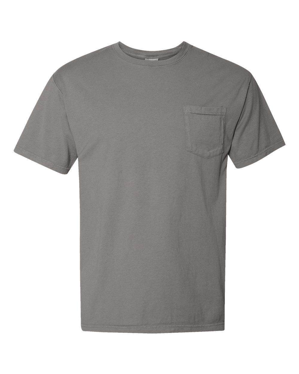 Unisex Garment-Dyed Pocket T-Shirt - Front - B35200133 - Concrete Grey