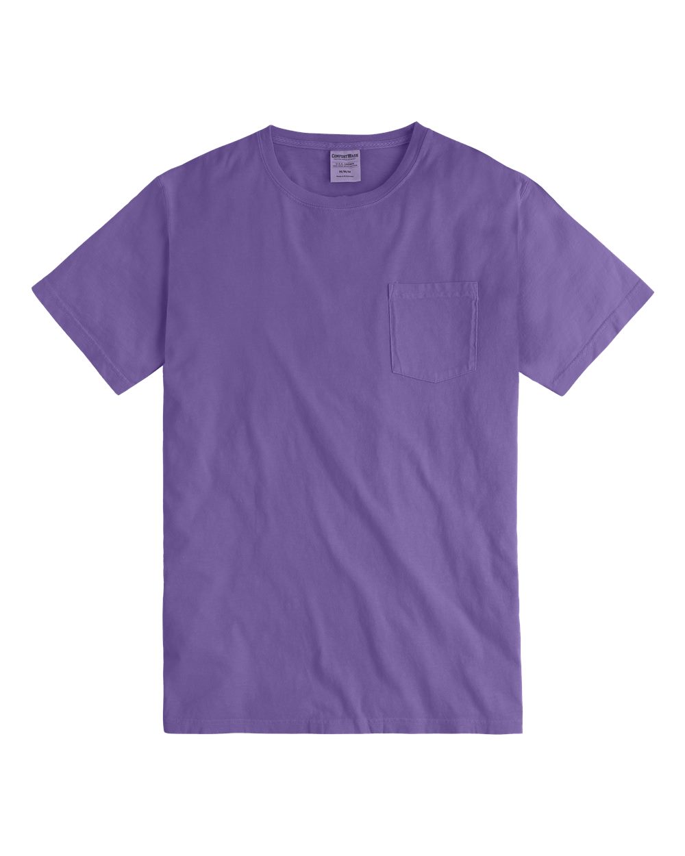Unisex Garment-Dyed Pocket T-Shirt - Front - B35200213 - Lavender