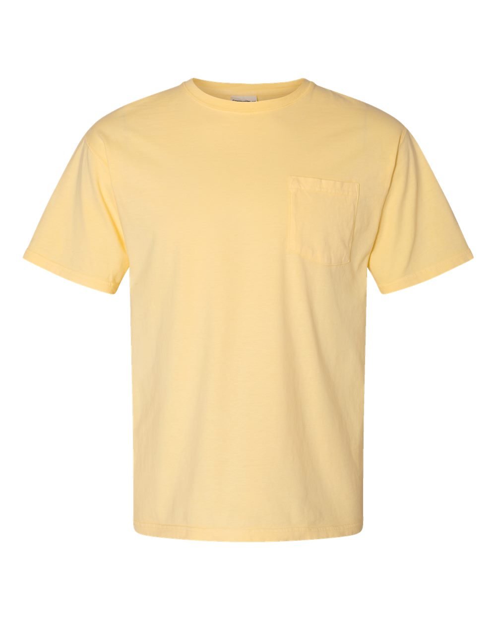 Unisex Garment-Dyed Pocket T-Shirt - Front - B35200403 - Summer Squash Yellow