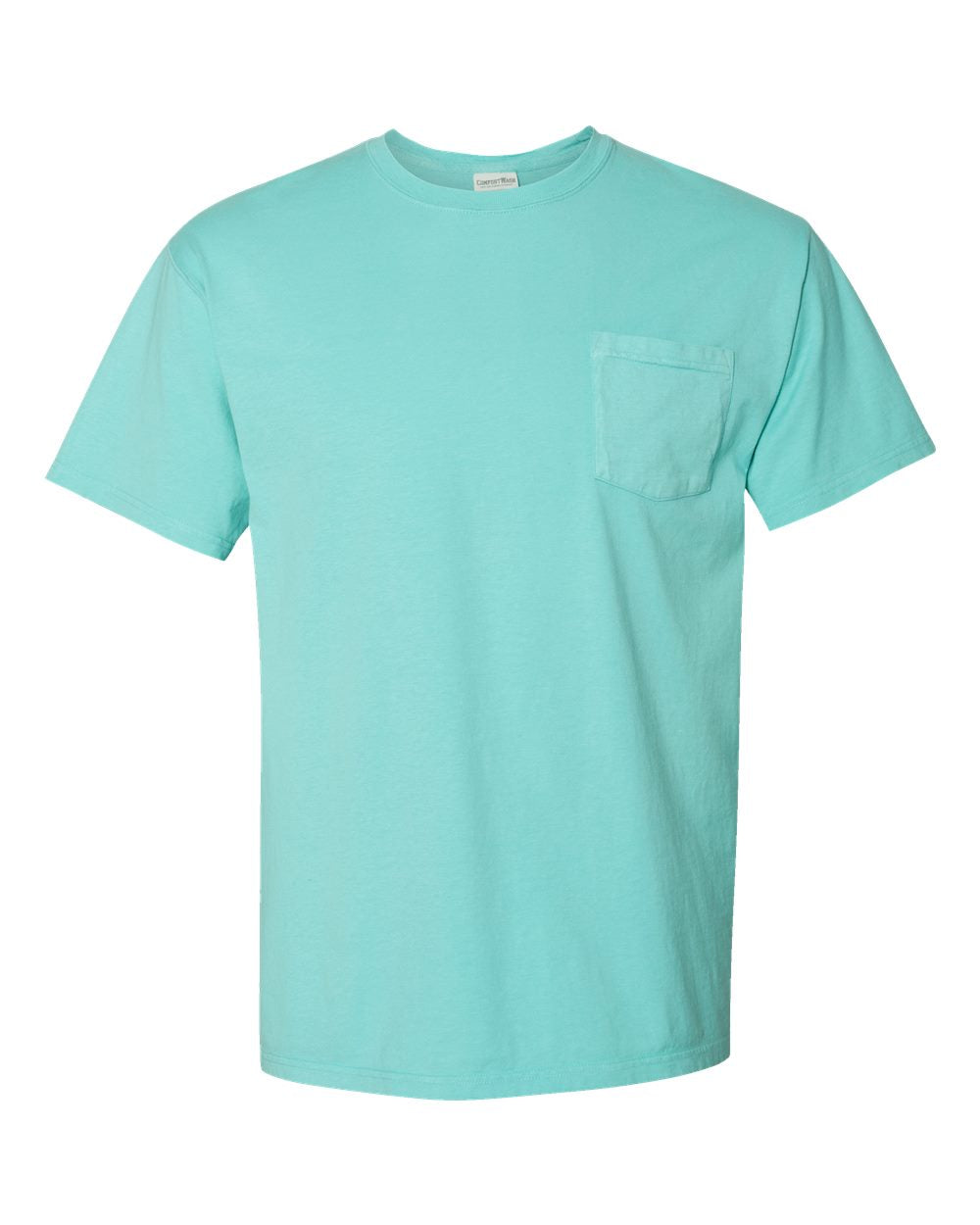 Unisex Garment-Dyed Pocket T-Shirt - Front - B35200873 - Mint