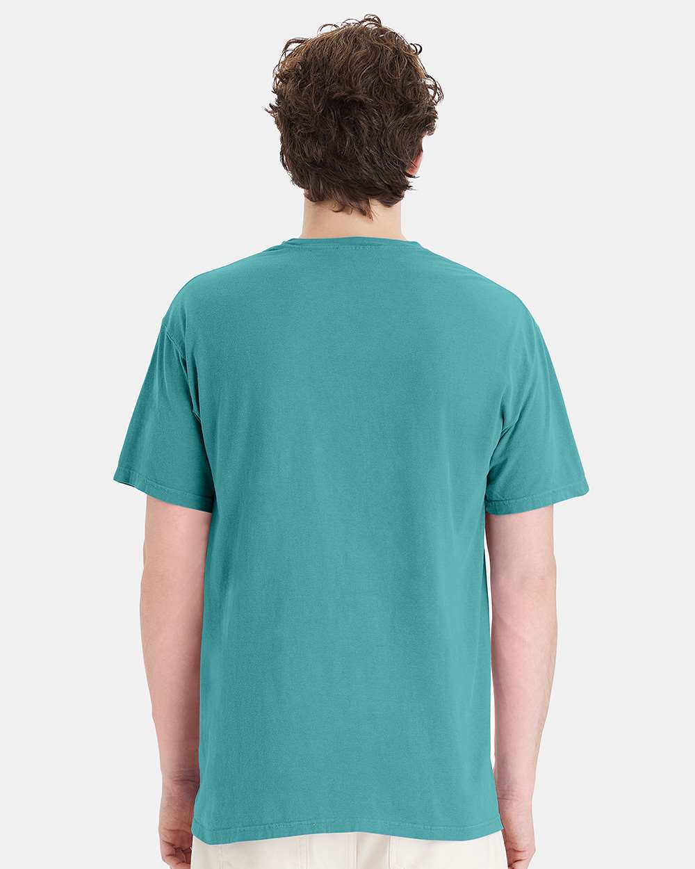Unisex Garment-Dyed Pocket T-Shirt - OnModelBack - B35200113 - Spanish Moss