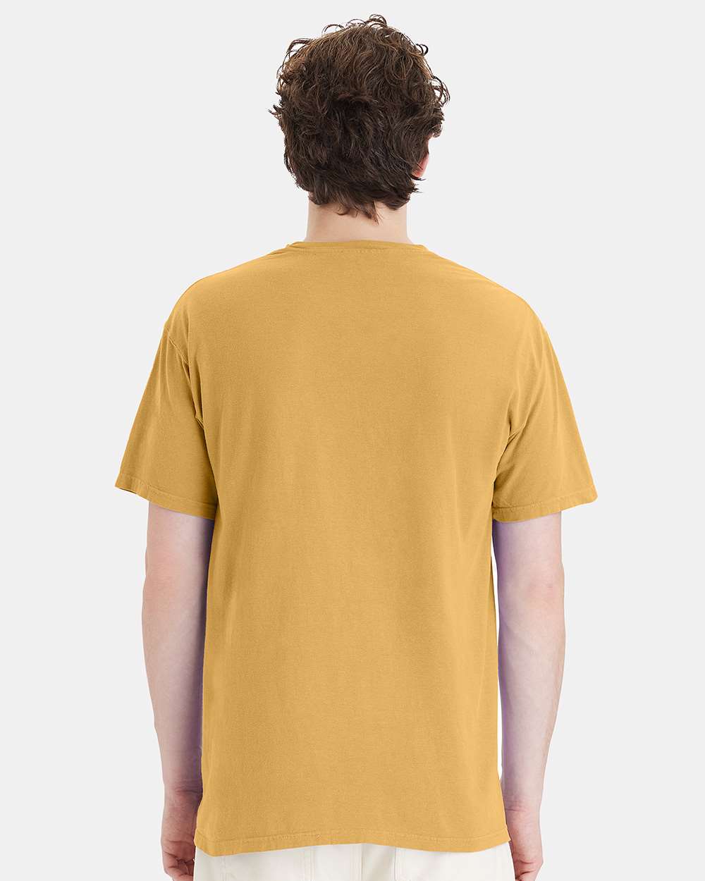 Unisex Garment-Dyed Pocket T-Shirt - OnModelBack - B35200143 - Artisan Gold