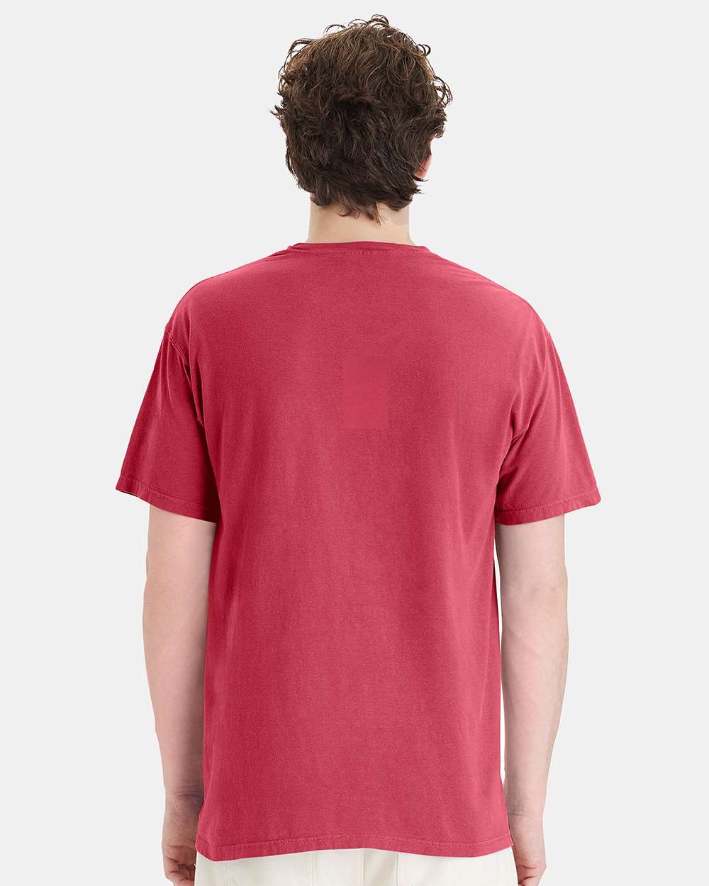 Unisex Garment-Dyed Pocket T-Shirt - OnModelBack - B35200703 - Crimson Fall