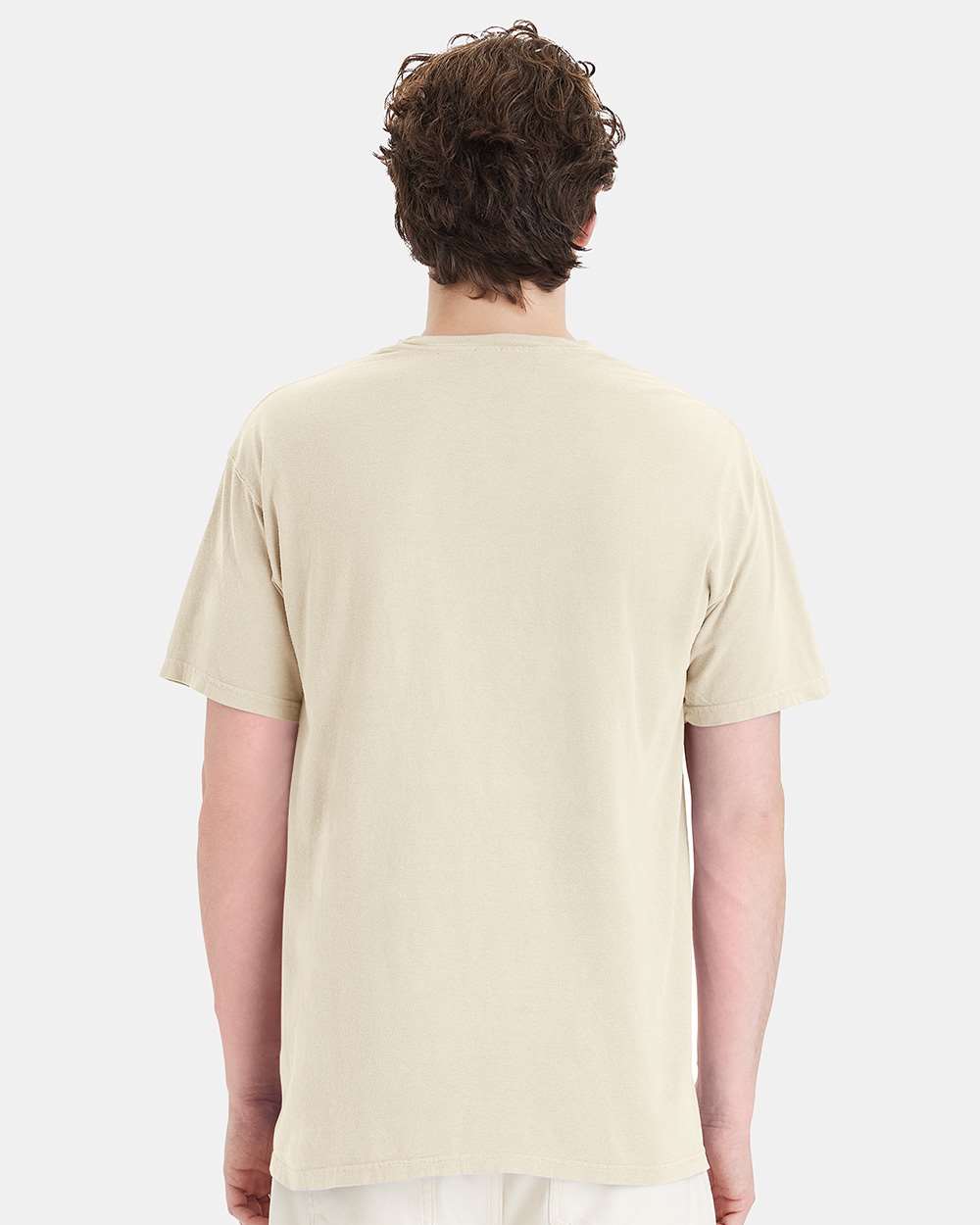 Unisex Garment-Dyed Pocket T-Shirt - OnModelBack - B35200763 - Parchment