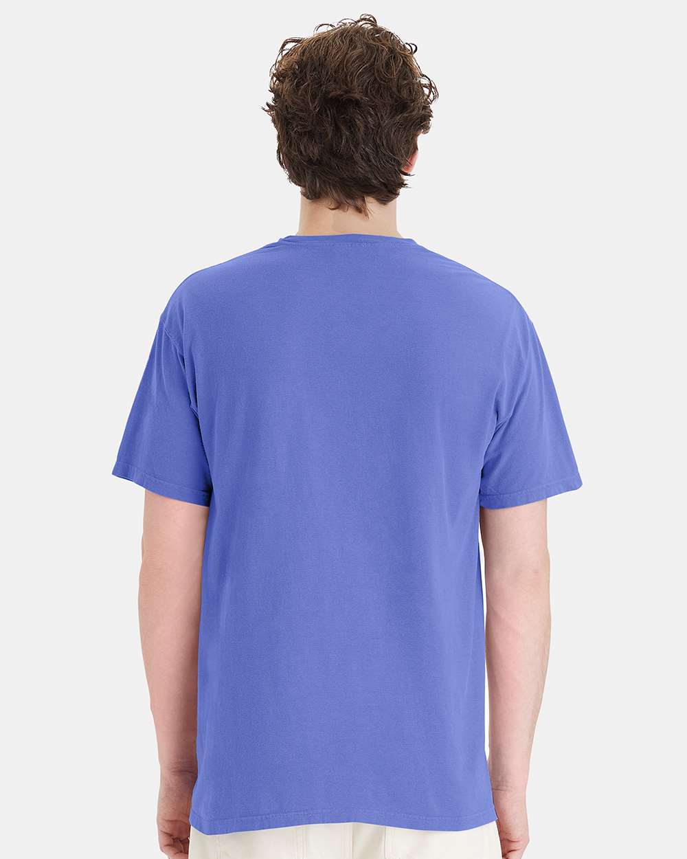 Unisex Garment-Dyed Pocket T-Shirt - OnModelBack - B35200813 - Deep Forte Blue