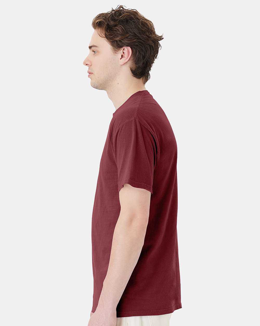 Unisex Garment-Dyed Pocket T-Shirt - OnModelSide - B35200323 - Cayenne