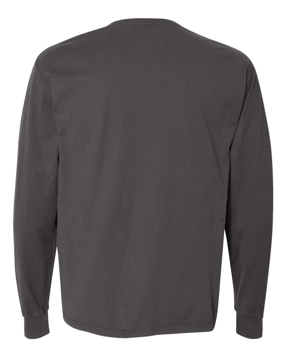 Unisex Garment-Dyed Long Sleeve T-Shirt - Back - B35300093 - New Railroad Grey