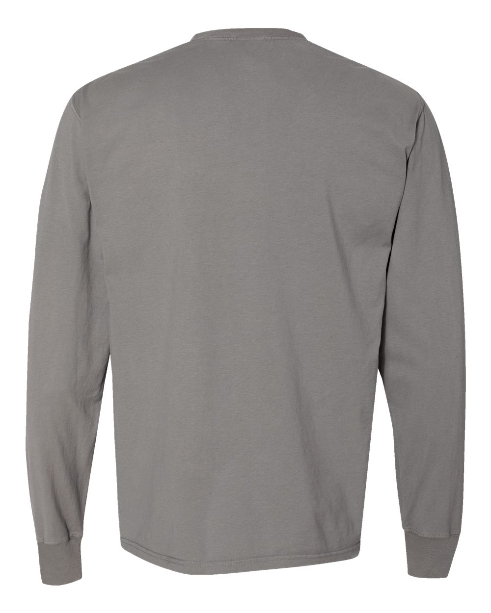 Unisex Garment-Dyed Long Sleeve T-Shirt - Back - B35300133 - Concrete Grey